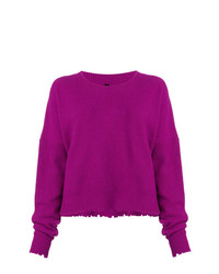 Женский пурпурный свитер с круглым вырезом от Unravel Project