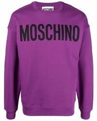 Мужской пурпурный свитшот с принтом от Moschino
