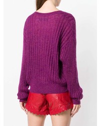 Пурпурный свободный свитер от IRO