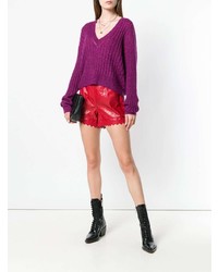 Пурпурный свободный свитер от IRO