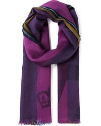 Мужской пурпурный шарф от Etro