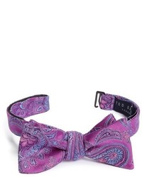Пурпурный шелковый галстук-бабочка