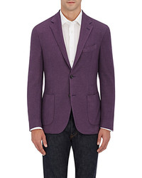 Пурпурный шерстяной пиджак