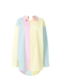 Разноцветная блуза на пуговицах в вертикальную полоску от Marni