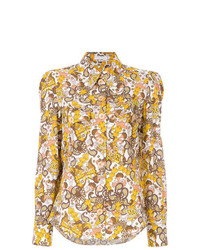 Разноцветная блуза на пуговицах с принтом от Chloé