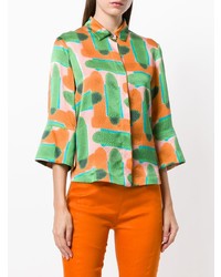 Разноцветная блуза на пуговицах с принтом от L'Autre Chose