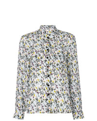 Разноцветная блуза на пуговицах с цветочным принтом от Chloé