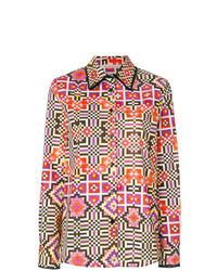 Разноцветная блуза на пуговицах от Miahatami