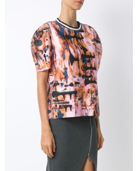 Разноцветная блуза с коротким рукавом с принтом от Patbo