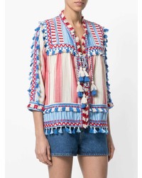 Разноцветная блуза с коротким рукавом с принтом от Dodo Bar Or
