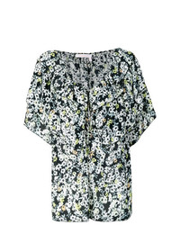 Разноцветная блуза с коротким рукавом с цветочным принтом от See by Chloe