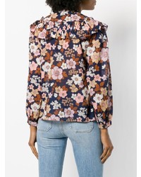 Разноцветная блузка с длинным рукавом с принтом от MiH Jeans