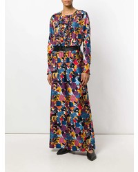Разноцветная блузка с длинным рукавом с принтом от La Doublej