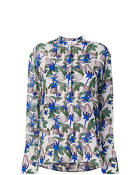 Разноцветная блузка с длинным рукавом с цветочным принтом от Christian Wijnants