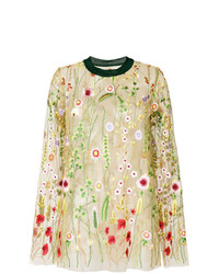 Разноцветная блузка с длинным рукавом с цветочным принтом от MARQUES ALMEIDA