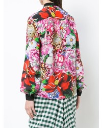 Разноцветная блузка с длинным рукавом с цветочным принтом от Mary Katrantzou