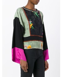 Разноцветная блузка с длинным рукавом от Etro