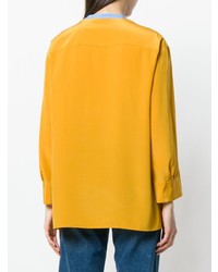Разноцветная блузка с длинным рукавом от Tory Burch