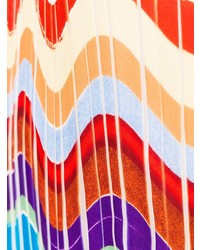 Разноцветная большая сумка из плотной ткани с принтом от Pleats Please By Issey Miyake