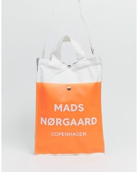 Разноцветная большая сумка из плотной ткани от Mads Norgaard