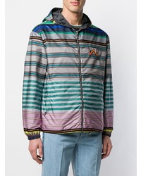 Мужская разноцветная ветровка с принтом от Prada