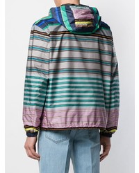 Мужская разноцветная ветровка с принтом от Prada