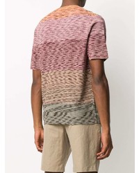 Мужская разноцветная вязаная футболка с круглым вырезом от Missoni