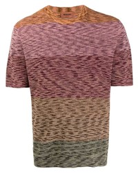 Мужская разноцветная вязаная футболка с круглым вырезом от Missoni