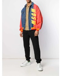 Мужская разноцветная джинсовая куртка от MSGM