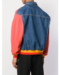 Мужская разноцветная джинсовая куртка от MSGM