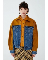 Женская разноцветная джинсовая куртка от Pull&Bear