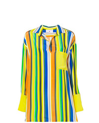 Женская разноцветная классическая рубашка в вертикальную полоску от Daniela Pancheri