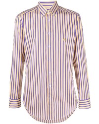 Мужская разноцветная классическая рубашка в вертикальную полоску от Etro