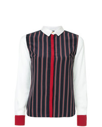Женская разноцветная классическая рубашка в вертикальную полоску от GUILD PRIME