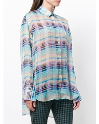 Женская разноцветная классическая рубашка в клетку от MSGM