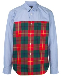 Мужская разноцветная классическая рубашка в шотландскую клетку от Comme Des Garcons Homme Plus