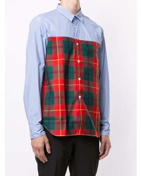 Мужская разноцветная классическая рубашка в шотландскую клетку от Comme Des Garcons Homme Plus