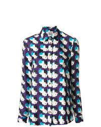 Женская разноцветная классическая рубашка с принтом от Fausto Puglisi