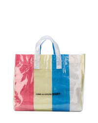Мужская разноцветная кожаная большая сумка от Comme Des Garcons SHIRT