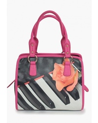 Разноцветная кожаная большая сумка от Flioraj