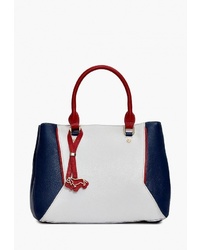 Разноцветная кожаная большая сумка от Labbra