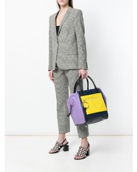 Разноцветная кожаная большая сумка от Versace