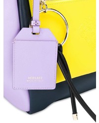 Разноцветная кожаная большая сумка от Versace