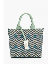 Разноцветная кожаная большая сумка от Savio