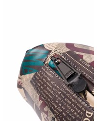 Мужская разноцветная кожаная поясная сумка от Moschino