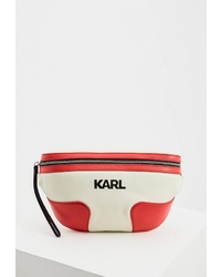 Разноцветная кожаная поясная сумка от Karl Lagerfeld