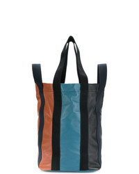 Женская разноцветная кожаная спортивная сумка в вертикальную полоску от Marni