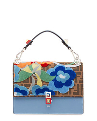 Разноцветная кожаная сумка-саквояж от Fendi