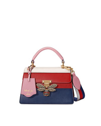 Разноцветная кожаная сумка-саквояж от Gucci