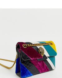 Разноцветная кожаная сумка через плечо в вертикальную полоску от Kurt Geiger London